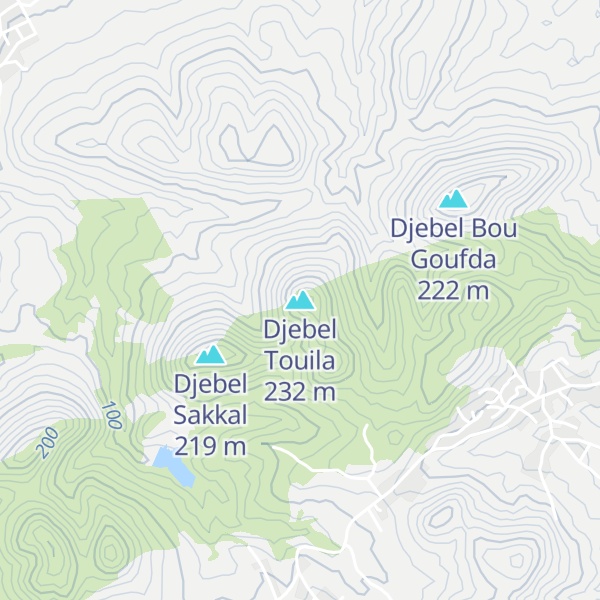 Map of Djebel Touila