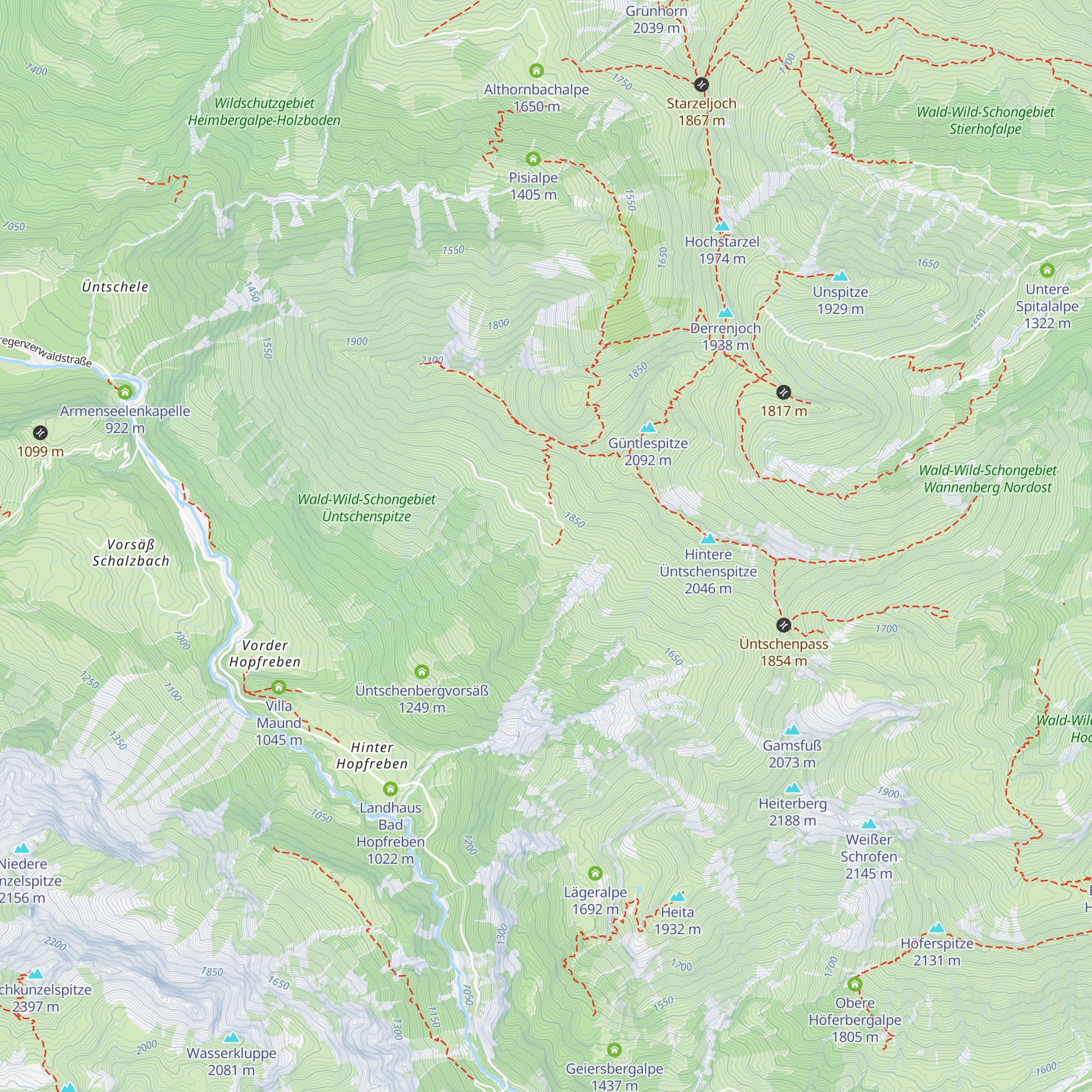 Vorderüntschenalpe map