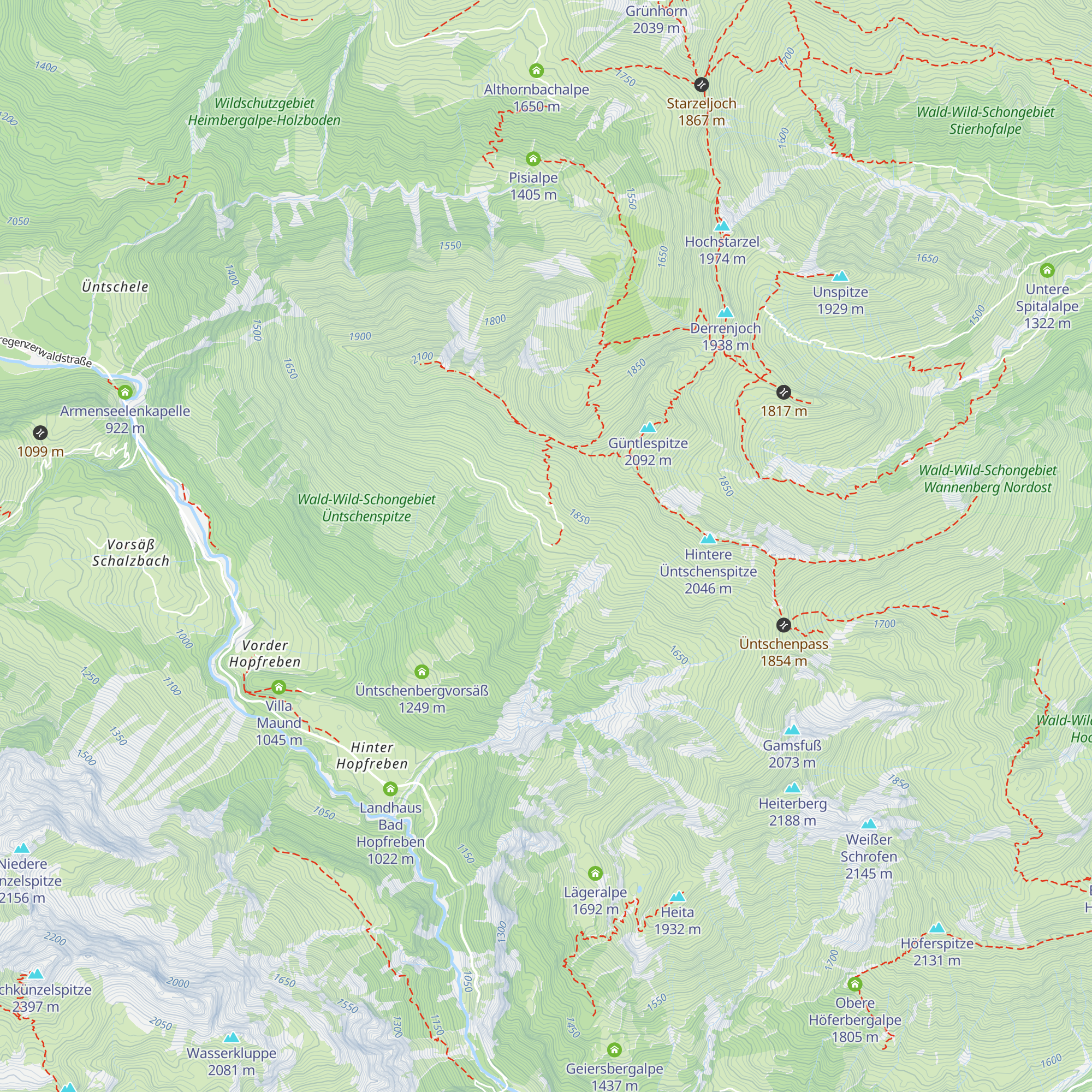 Vorderüntschenalpe map
