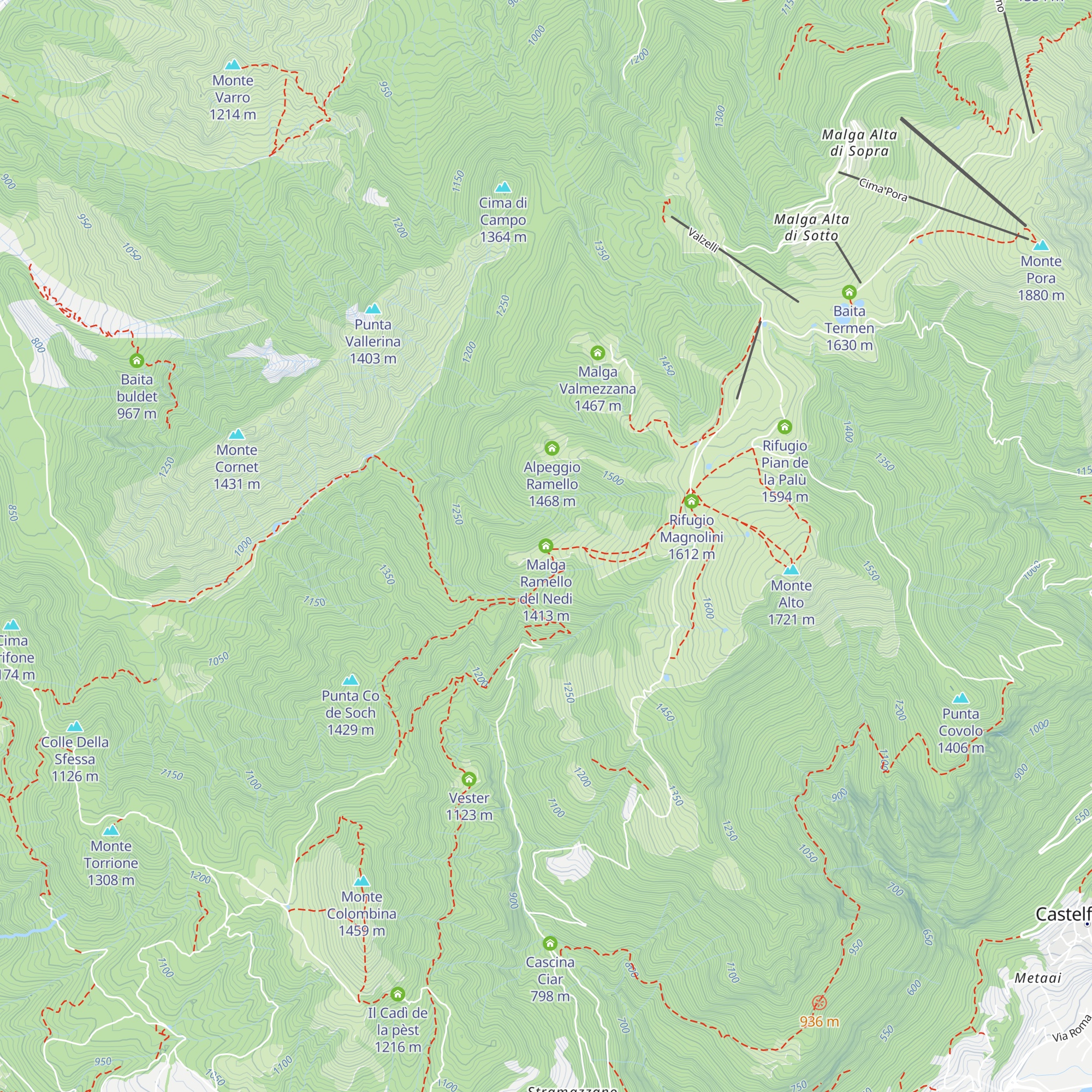 Malga Ramello del Nedi map