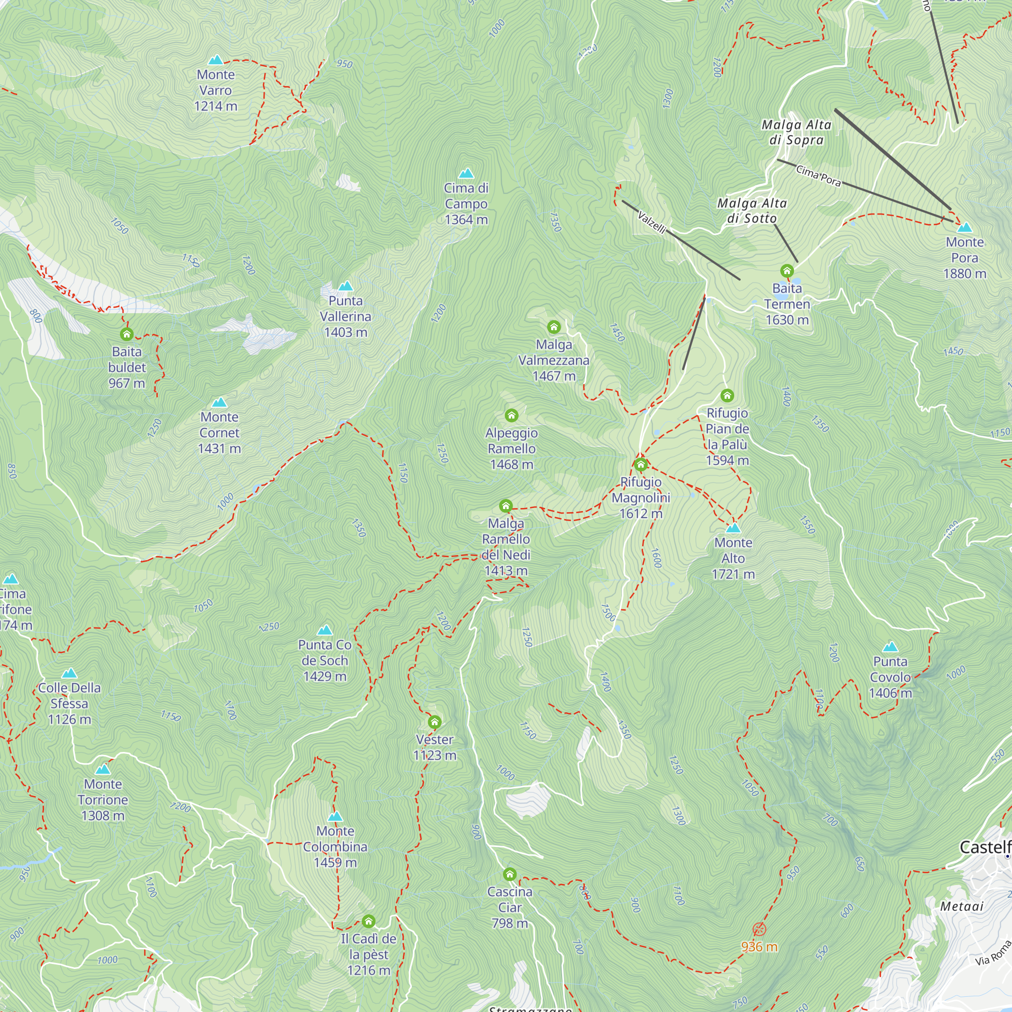 Malga Ramello del Nedi map