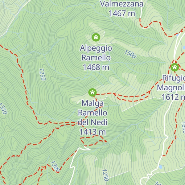 Map of Malga Ramello del Nedi