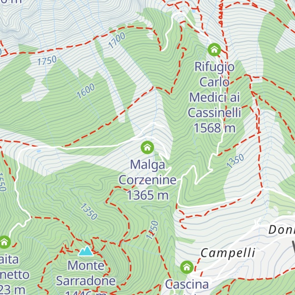 Map of Malga Corzenine