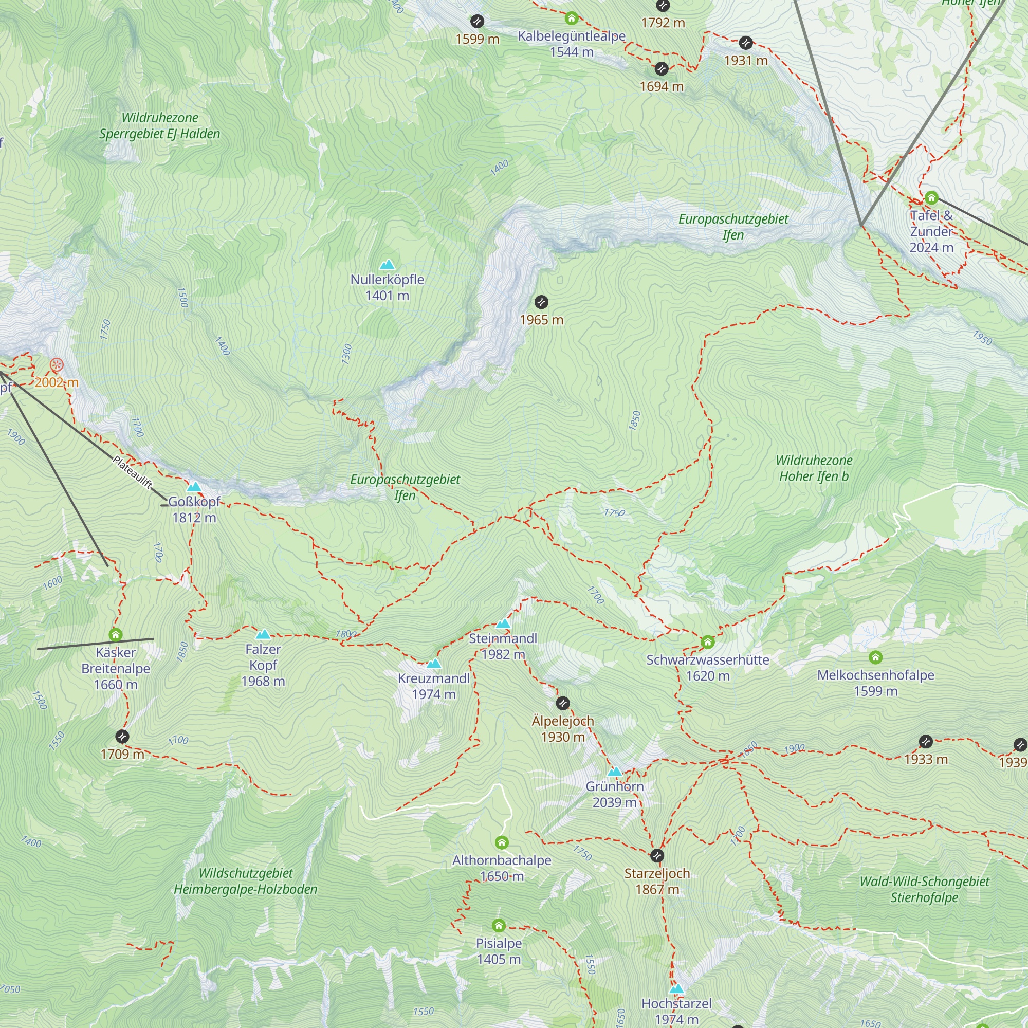 Halden Hochalpe map