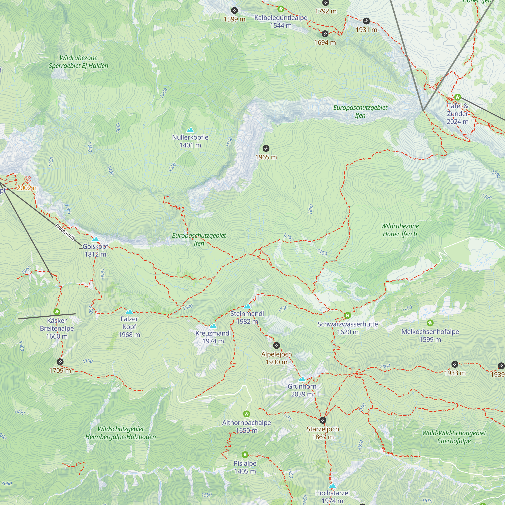 Halden Hochalpe map
