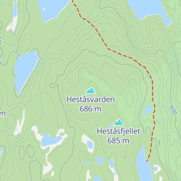 Map of Heståsvarden