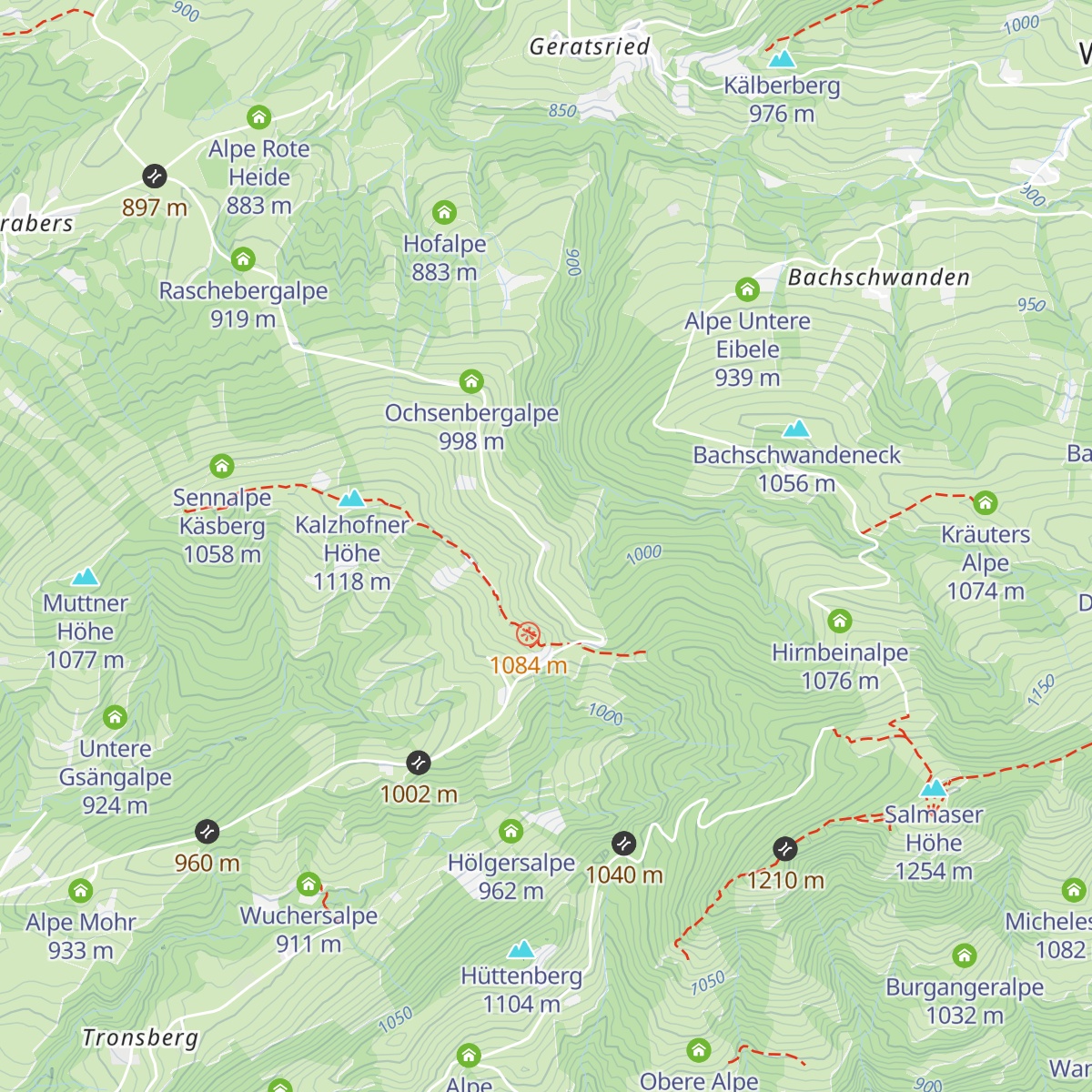 Schwandeckalpe map