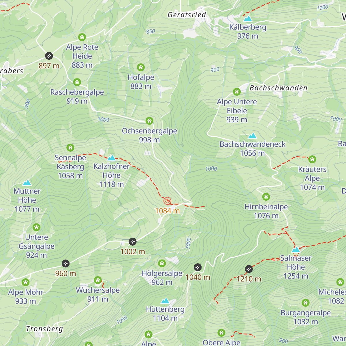 Schwandeckalpe map