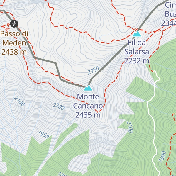Map of Monte Cancano