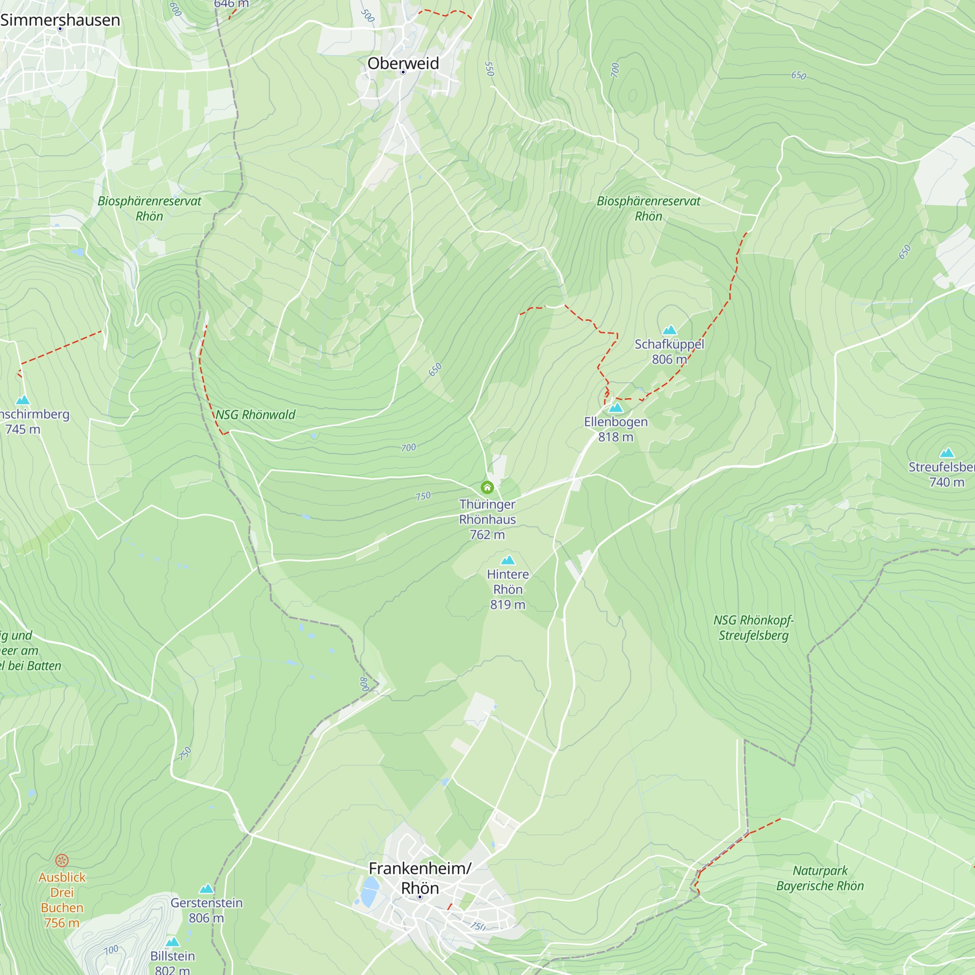 Thüringer Rhönhaus map