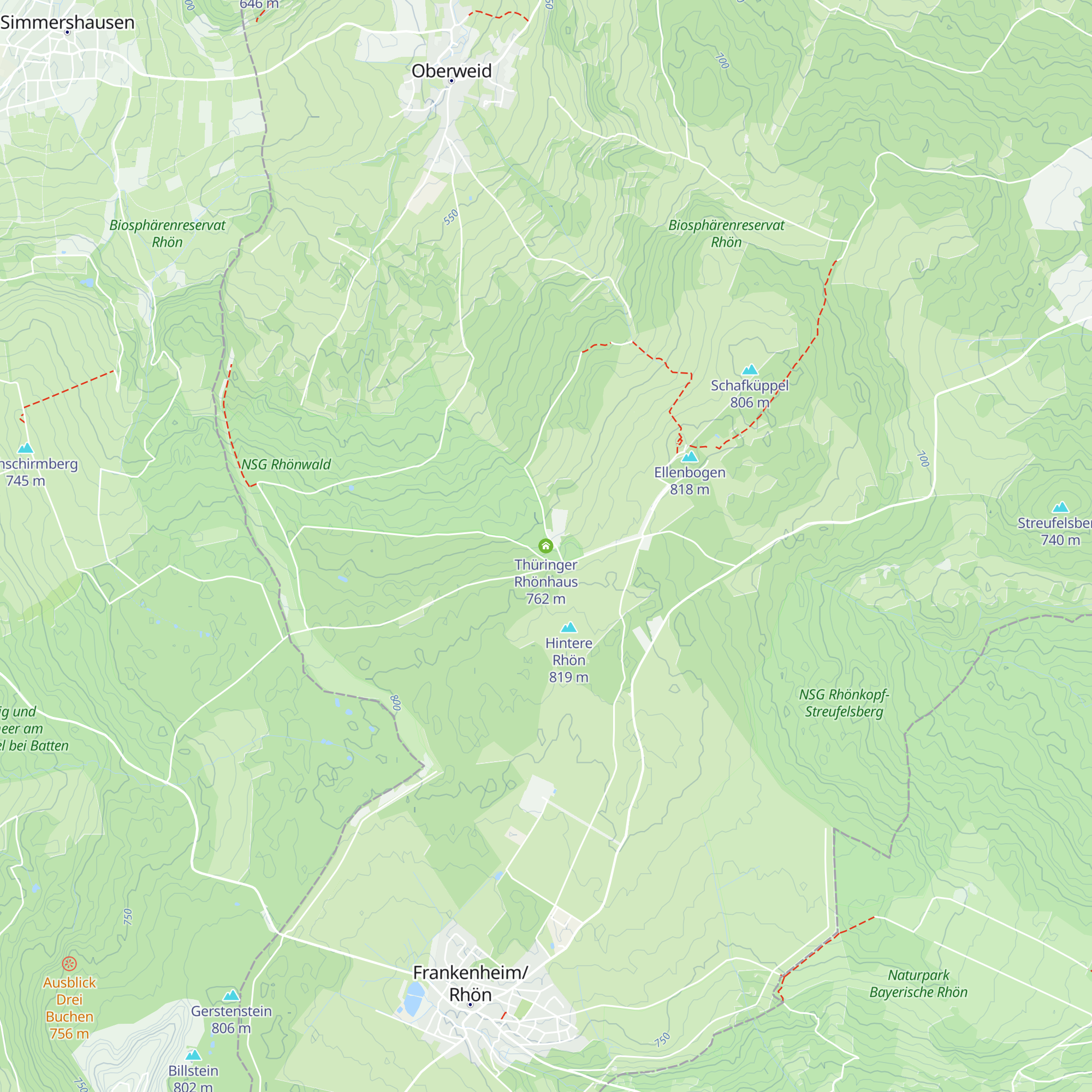 Thüringer Rhönhaus map