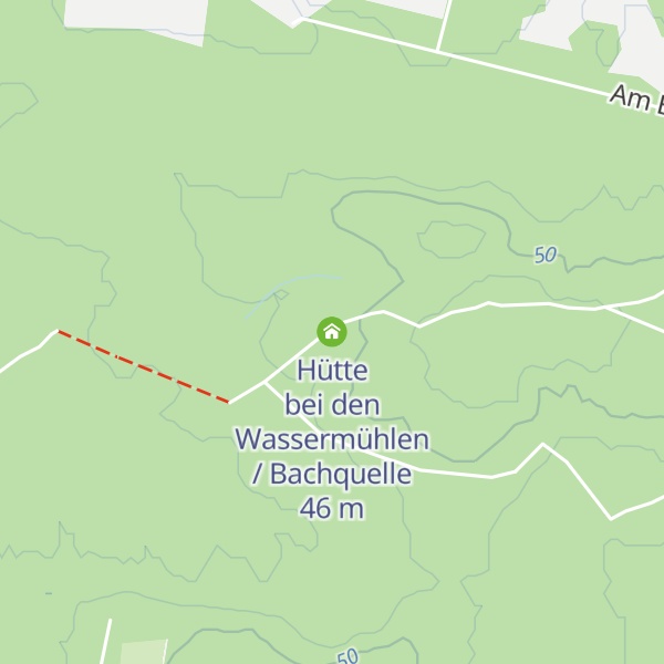 Map of Hütte bei den Wassermühlen / Bachquelle