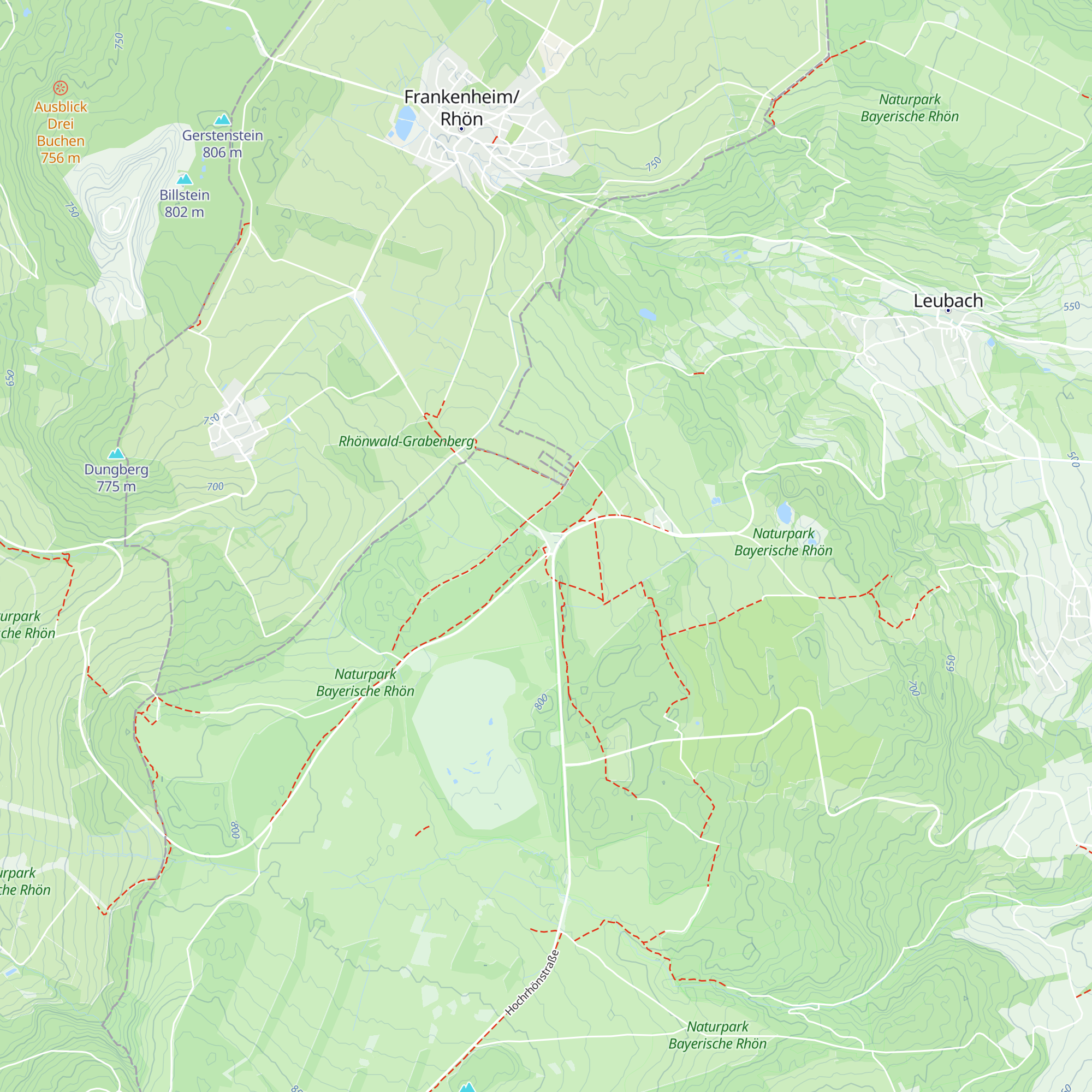 Biosphärenreservat Rhön map