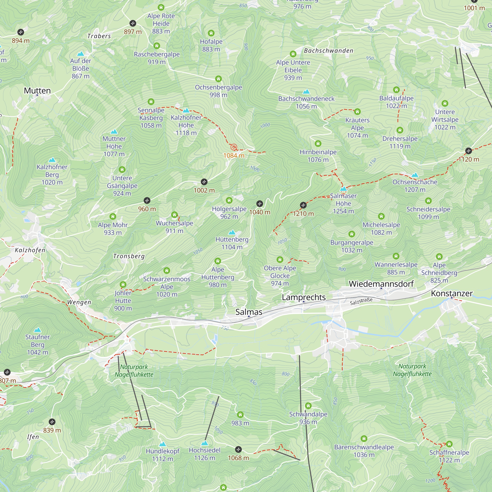 Neuschwändlealpe map