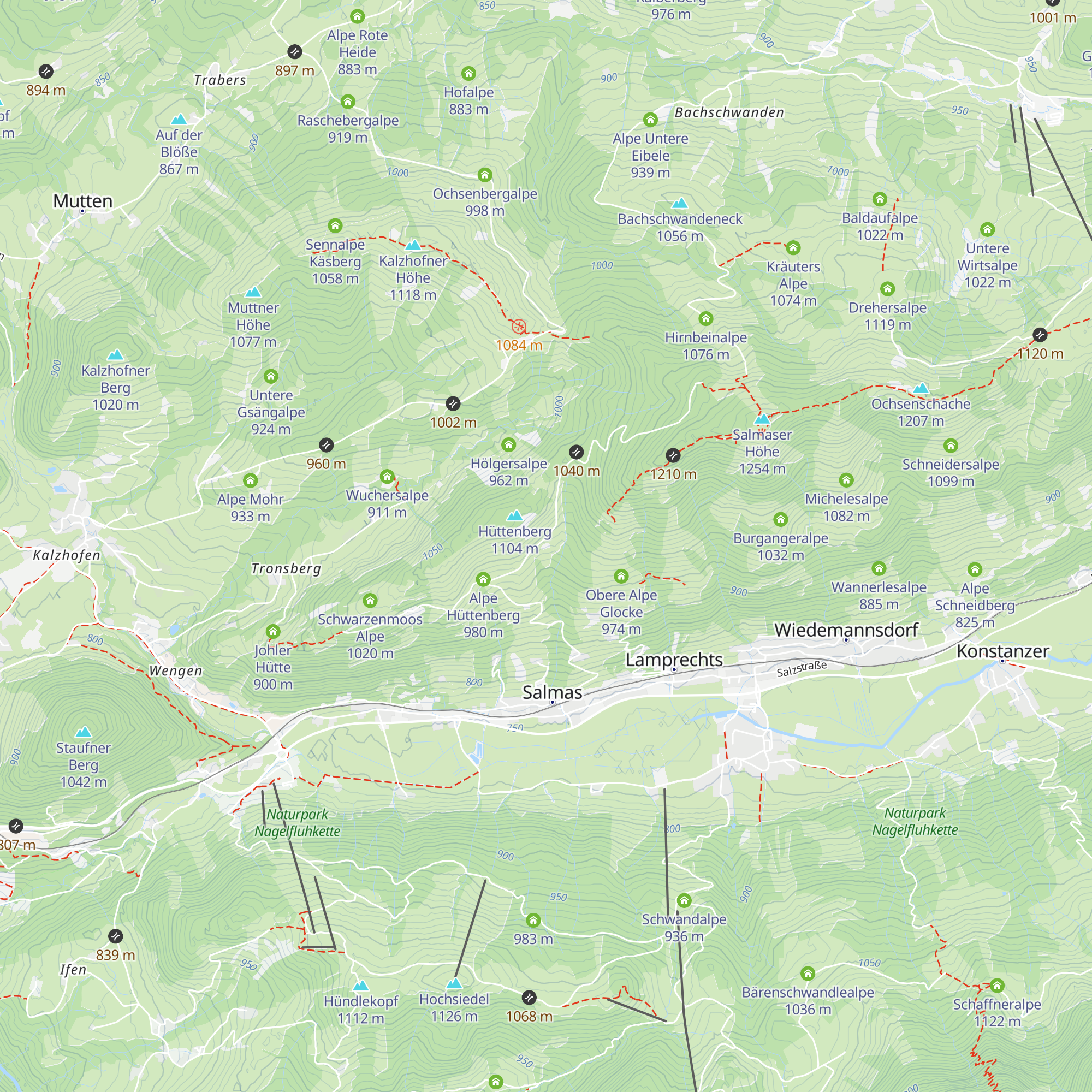 Neuschwändlealpe map