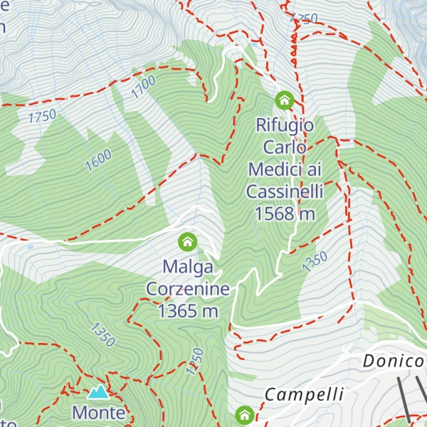 Map of Malga Corzene