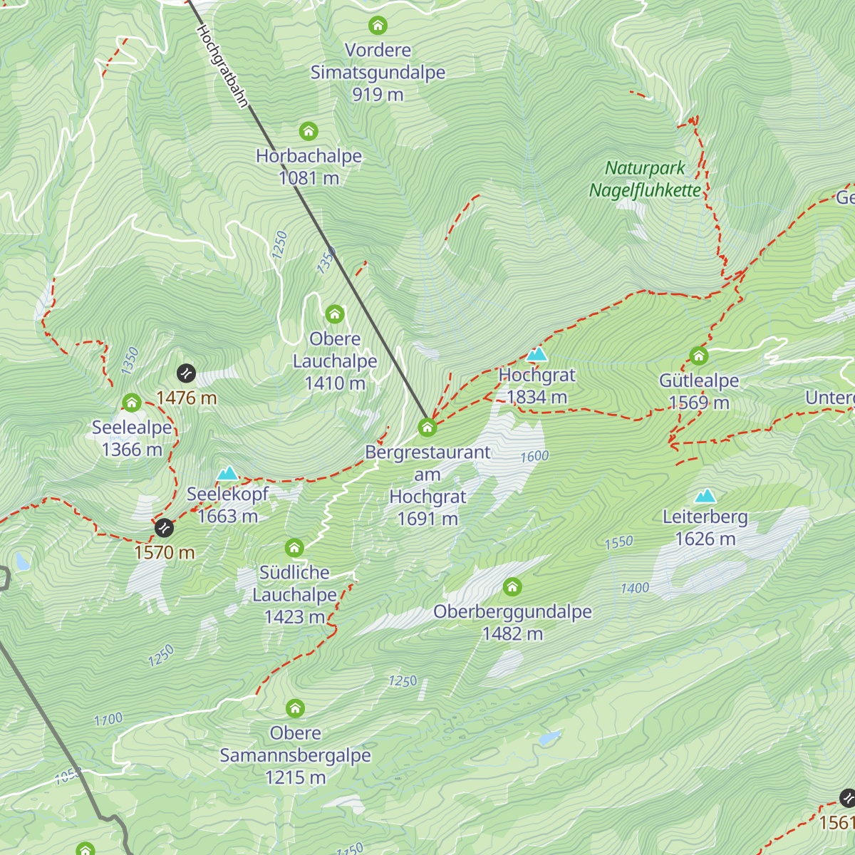 Bergrestaurant am Hochgrat map