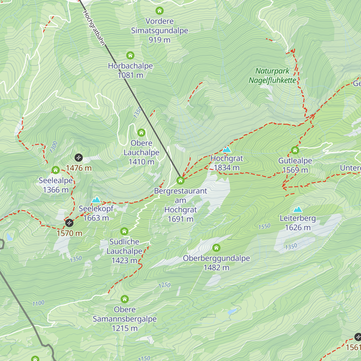 Bergrestaurant am Hochgrat map