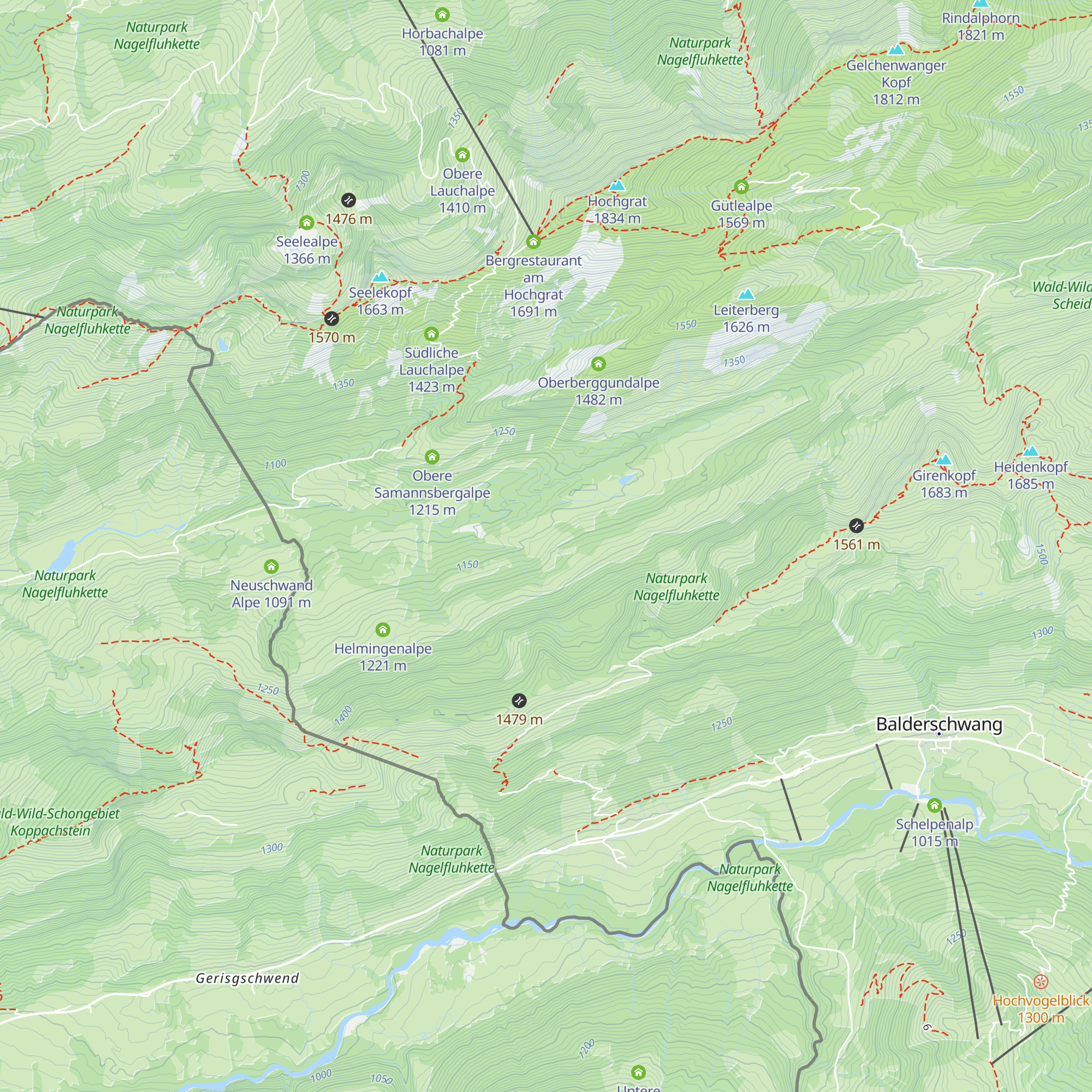 Holzschlagalpe map