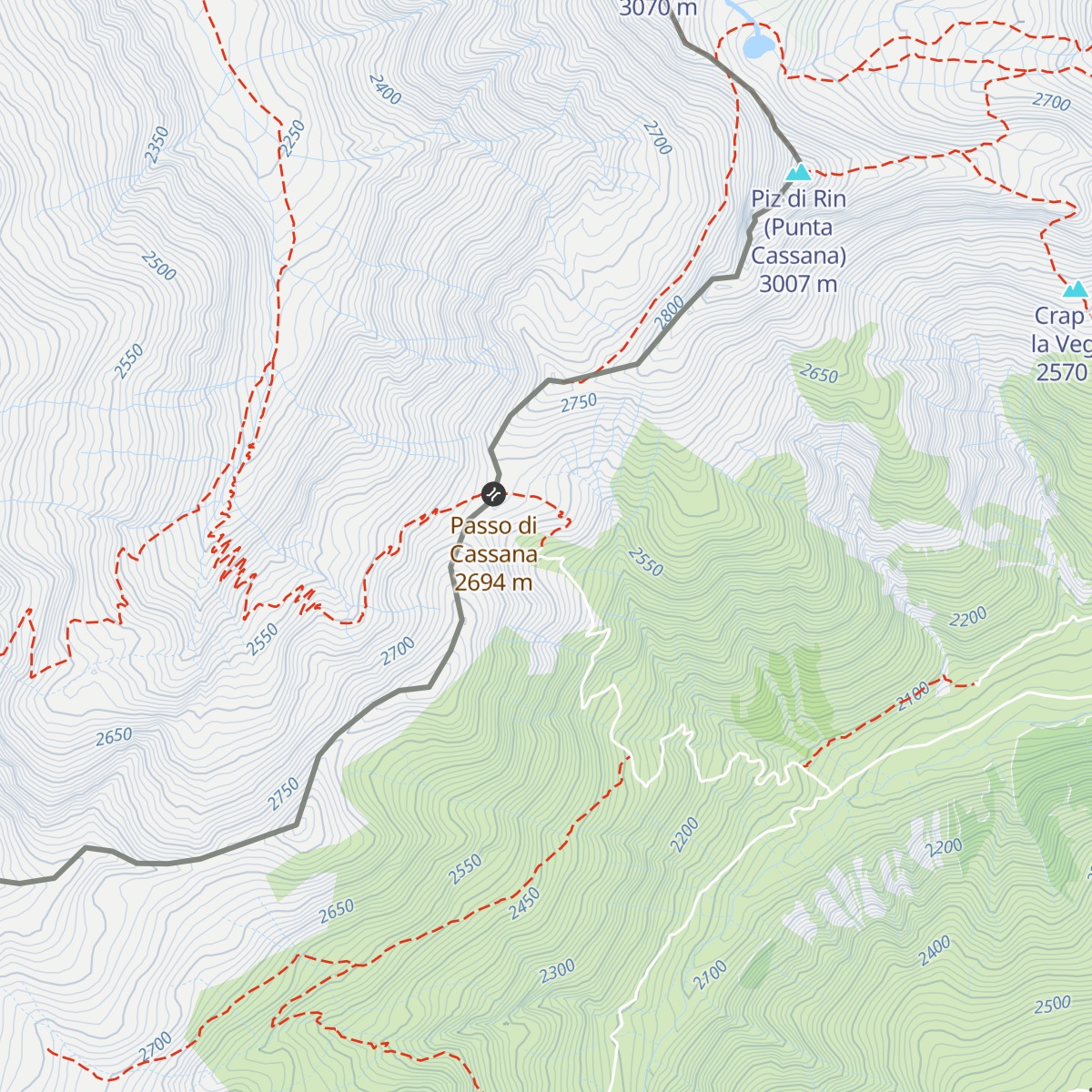 Rifugio Cassana map