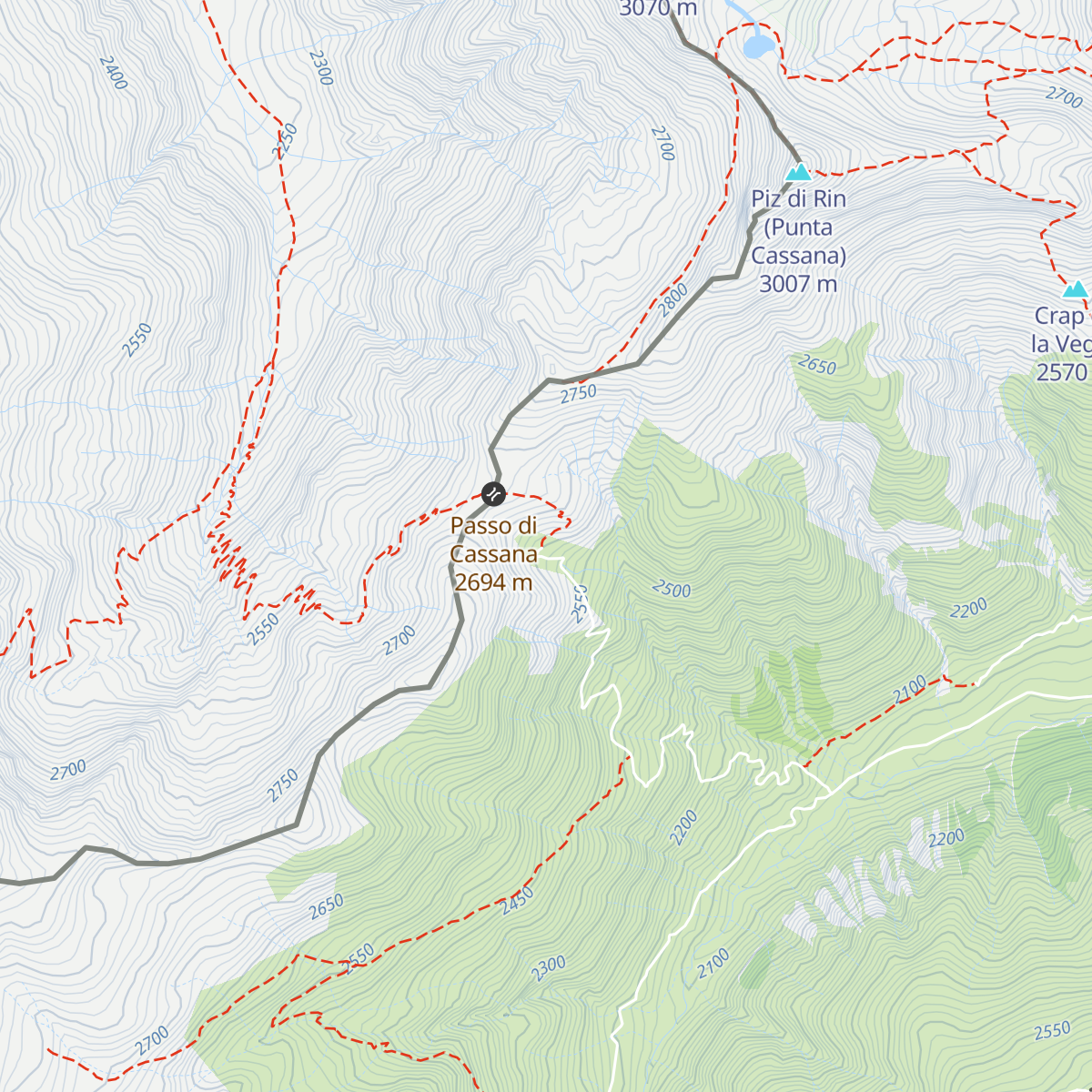 Rifugio Cassana map