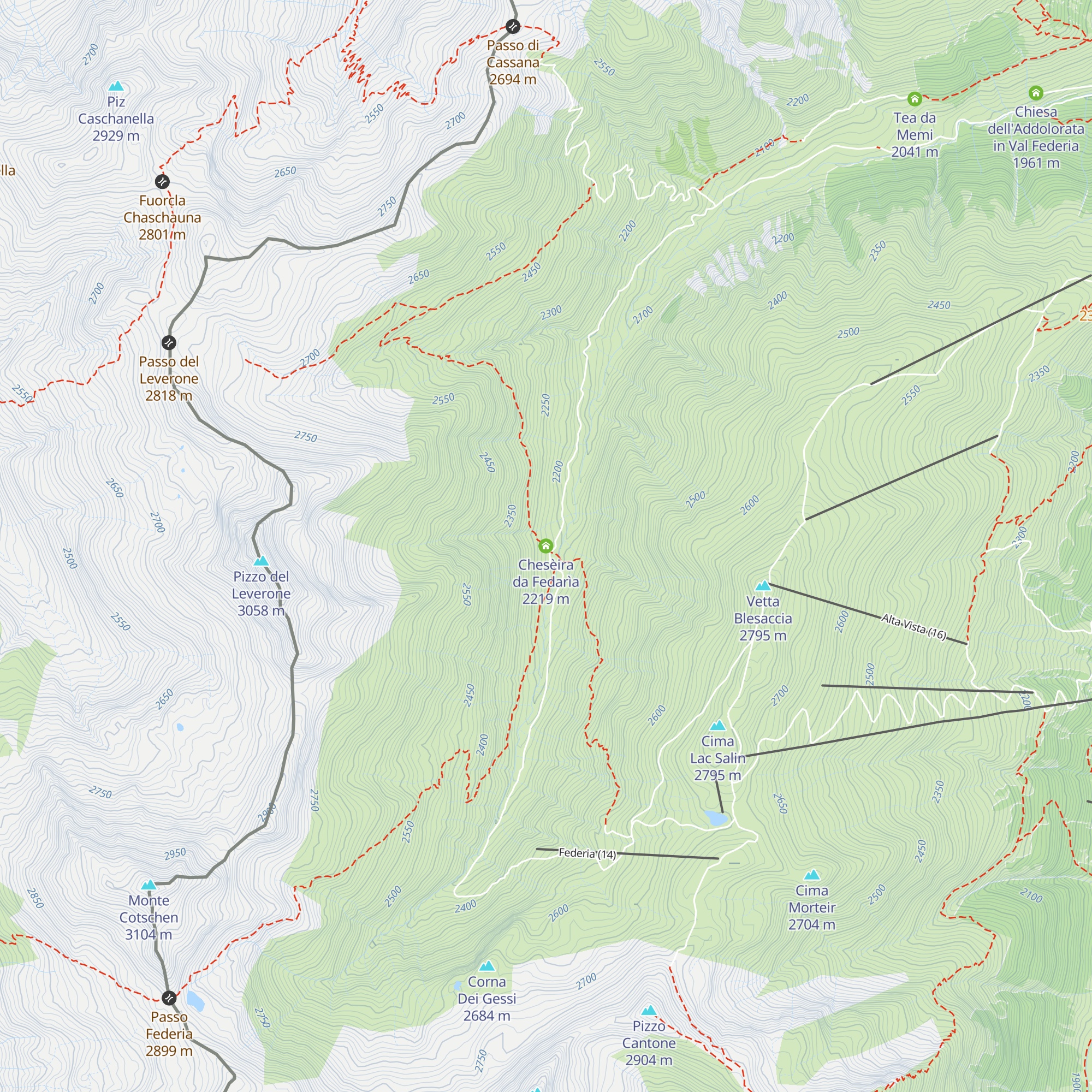Chesèira da Fedarìa map