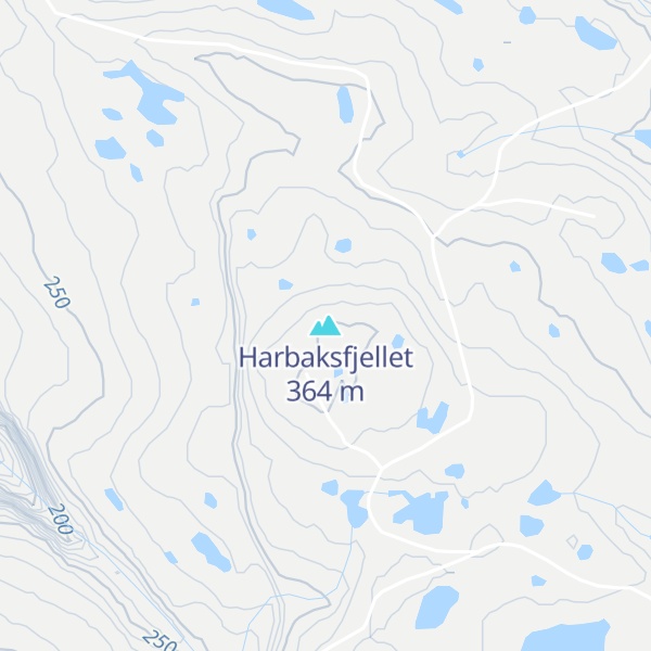 Map of Harbaksfjellet
