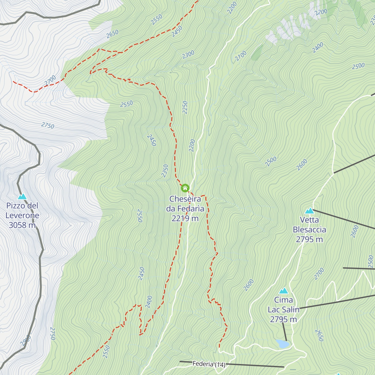 malga di federia map