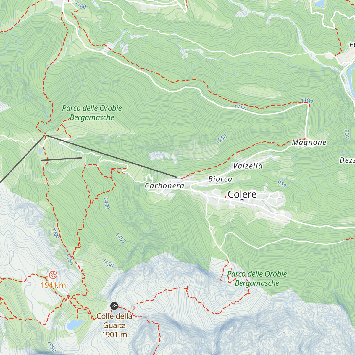 Ticket Colere Ski Area map
