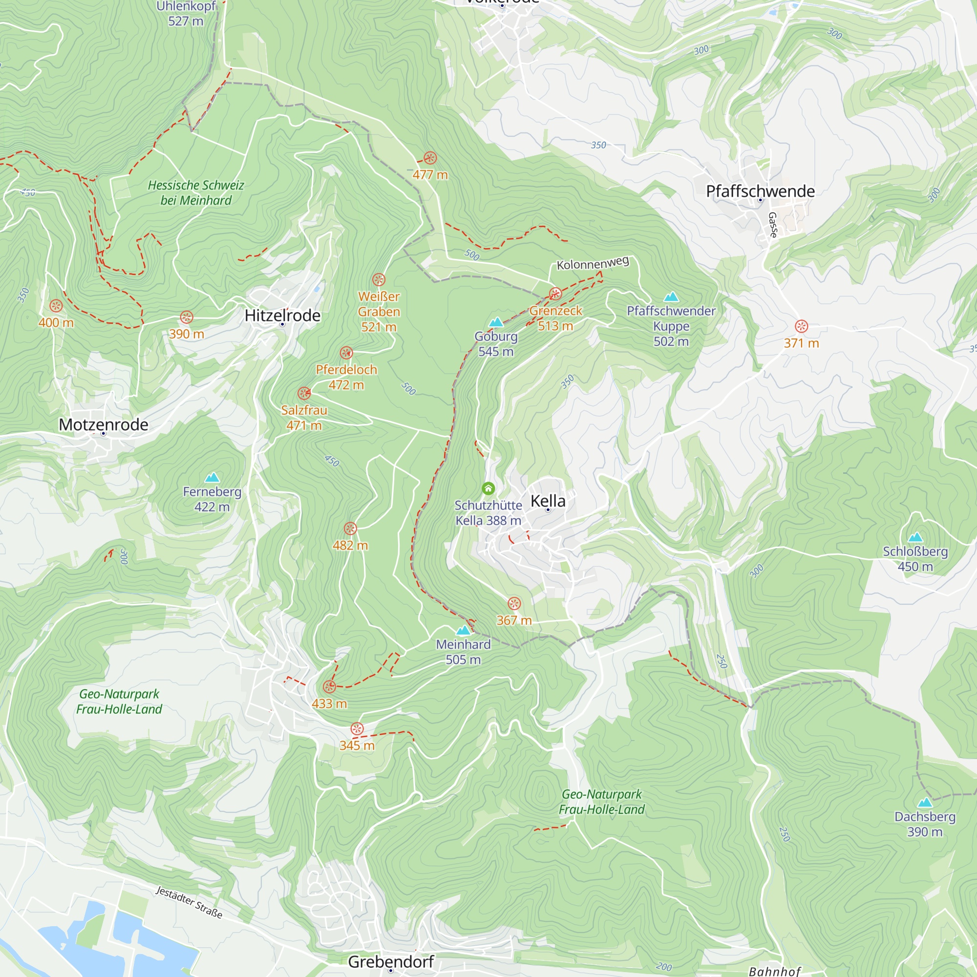 Schutzhütte Kella map