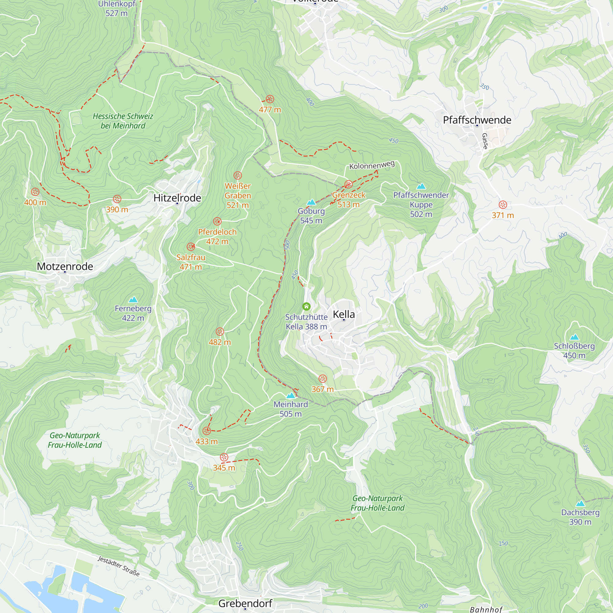 Schutzhütte Kella map