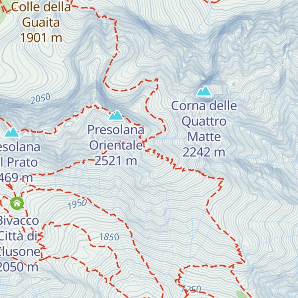 Map of Monte Visolo