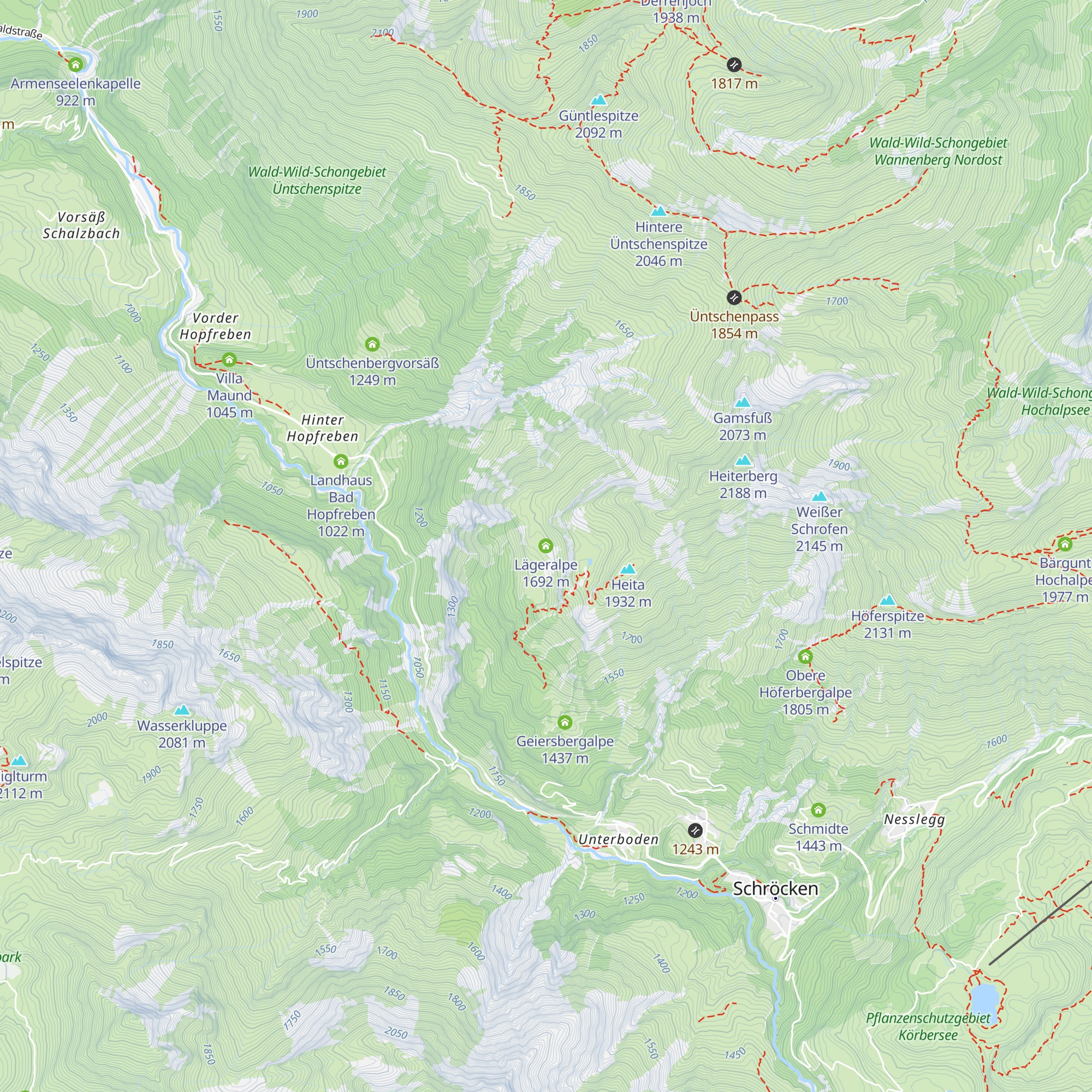 Lägeralpe map