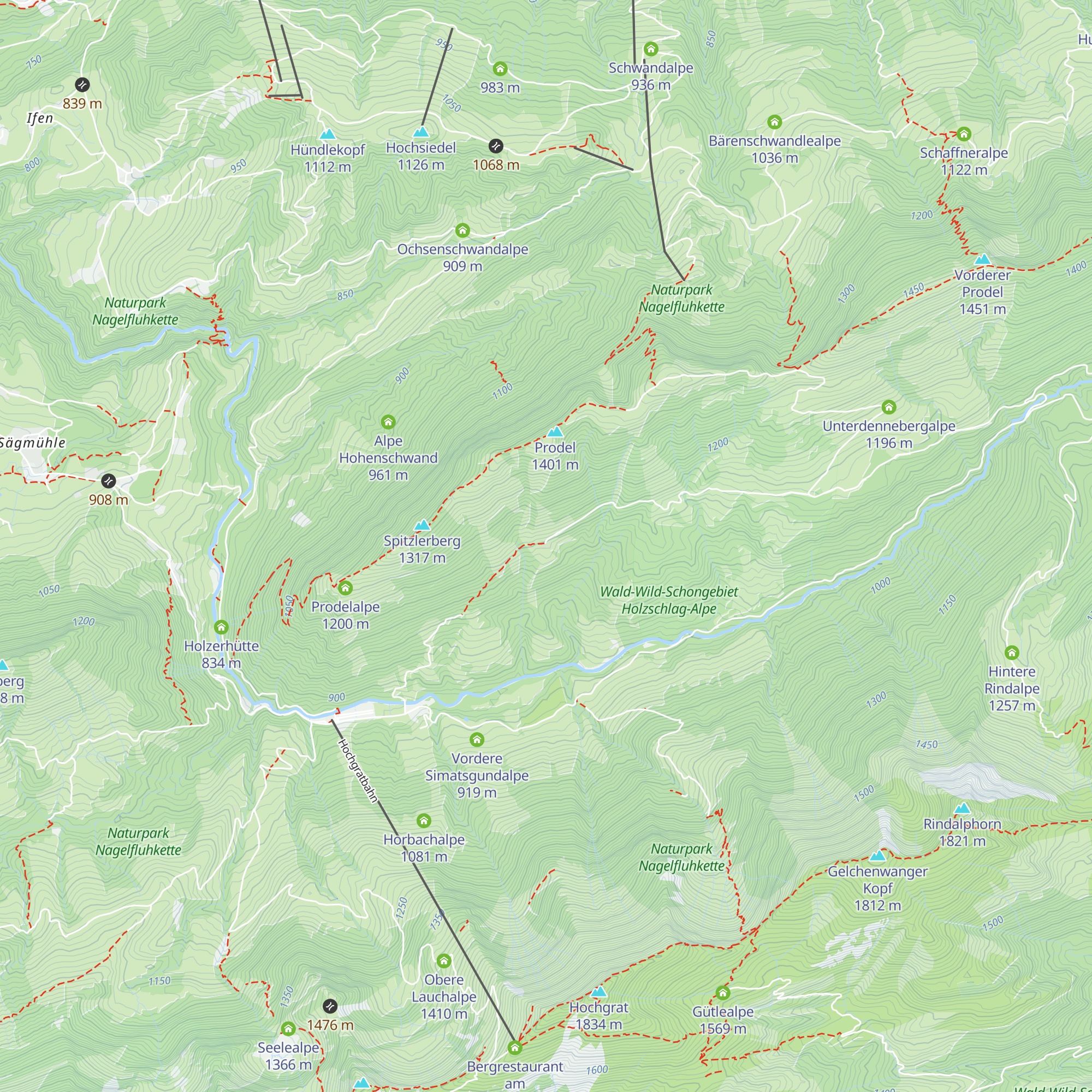 Untere Schwarzenbergalpe map
