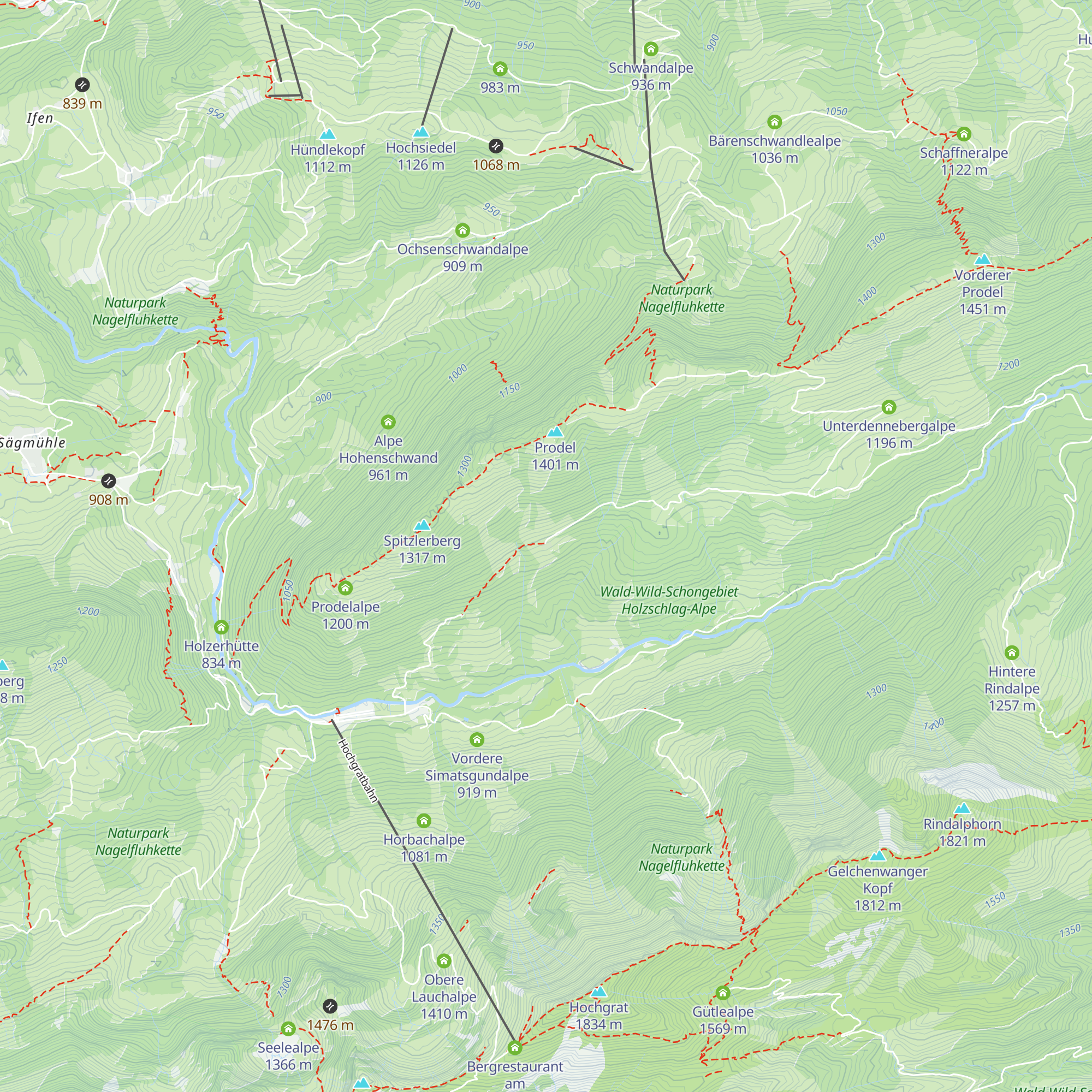 Untere Schwarzenbergalpe map