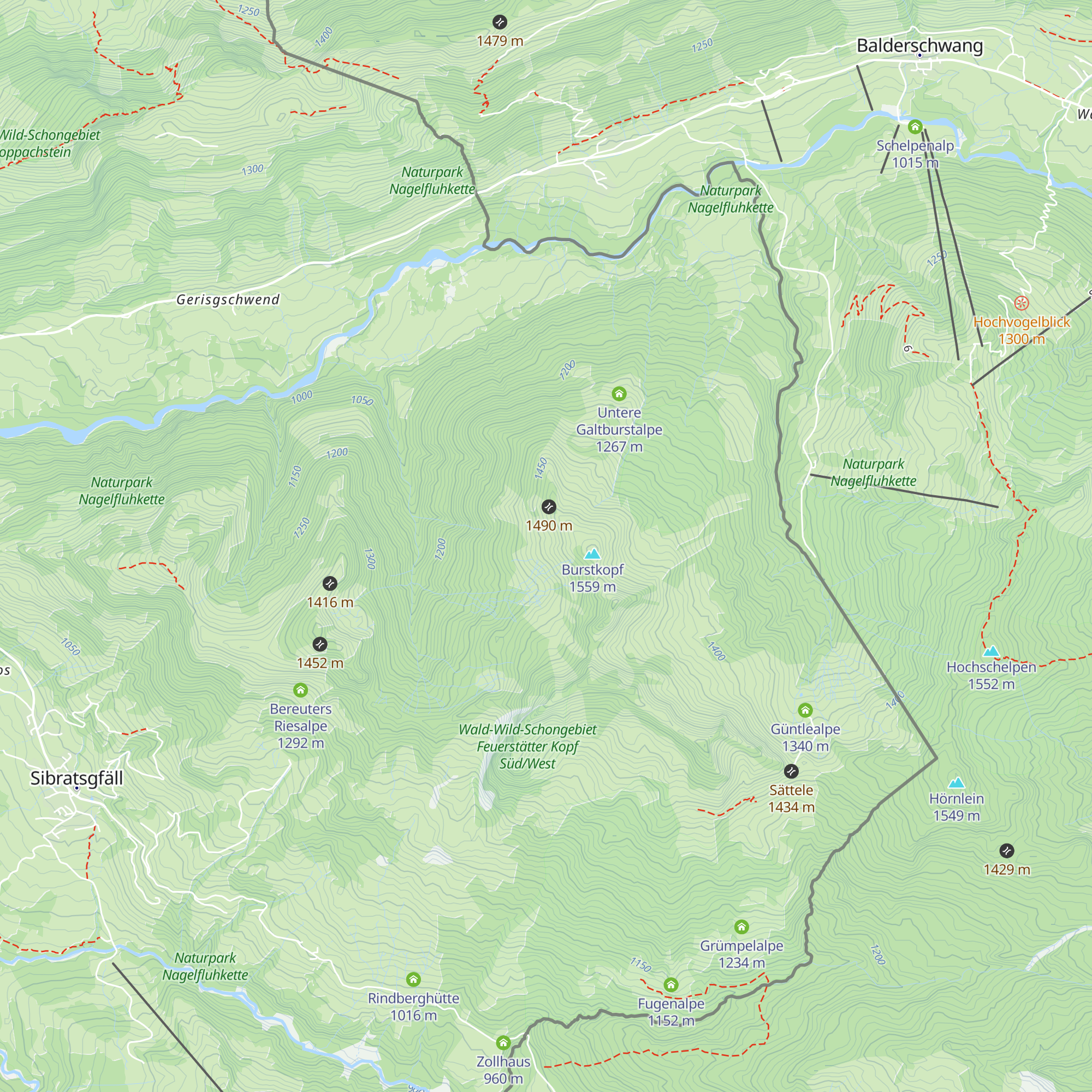 Gmeiners Burstalpe map