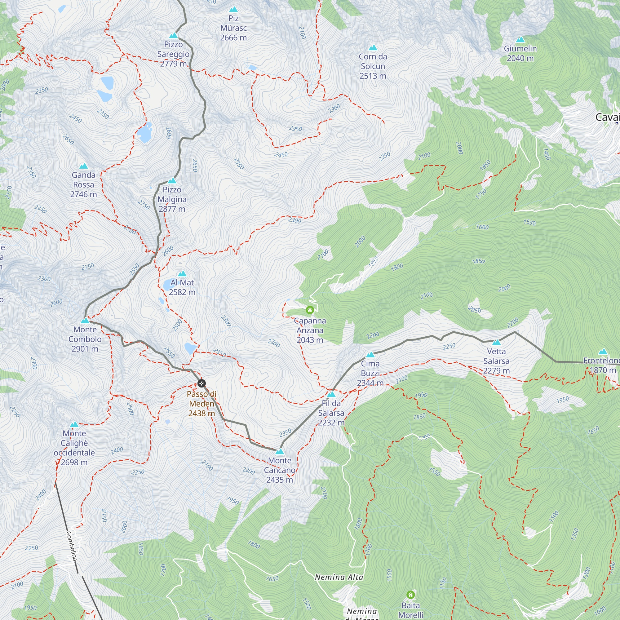 Capanna Anzana map