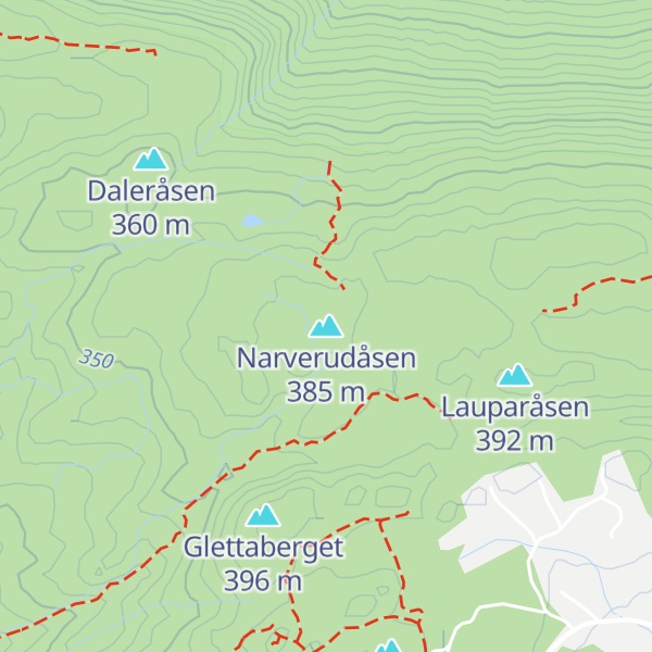 Map of Narverudåsen
