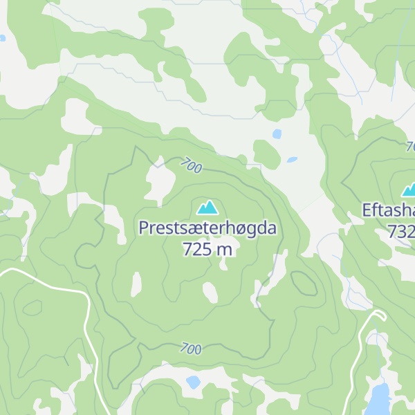 Map of Prestsæterhøgda