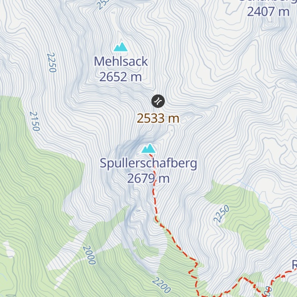 Map of Spullerschafberg