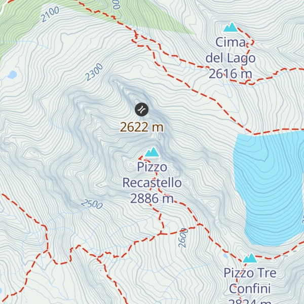 Map of Pizzo Recastello