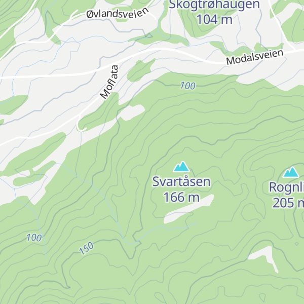 Map of Aunåsen