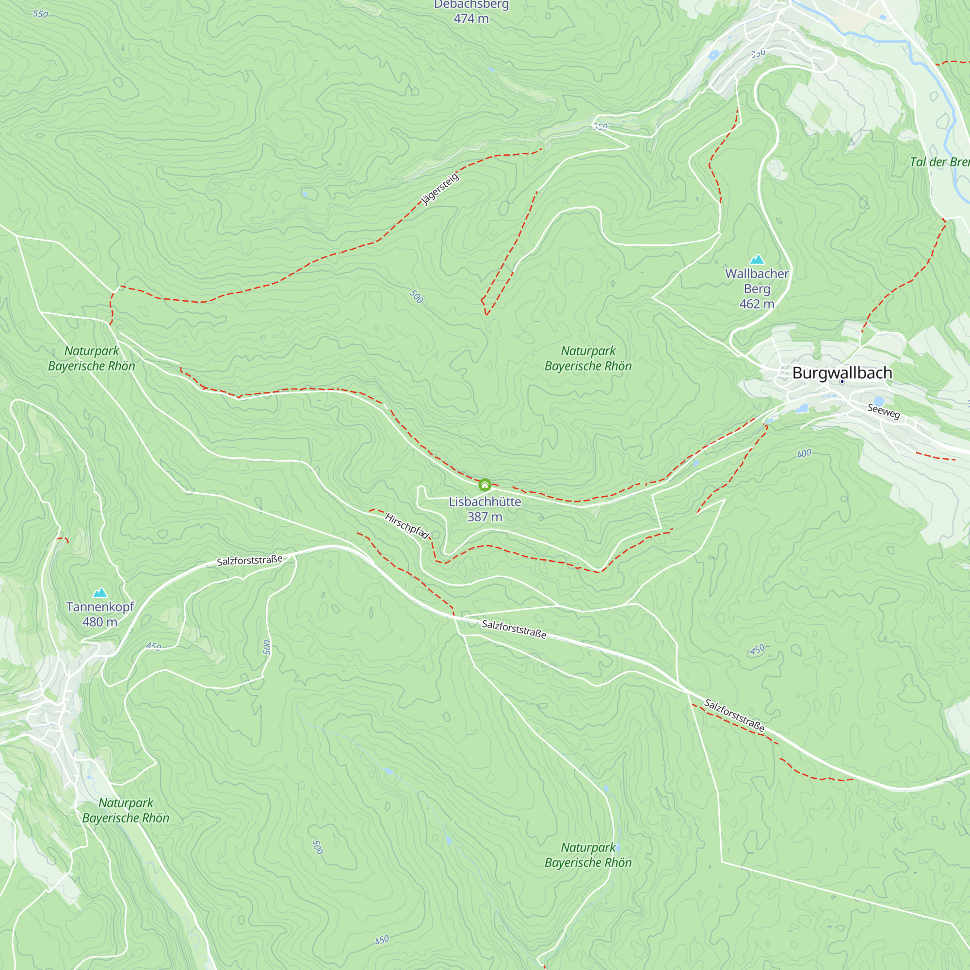 Lisbachhütte map
