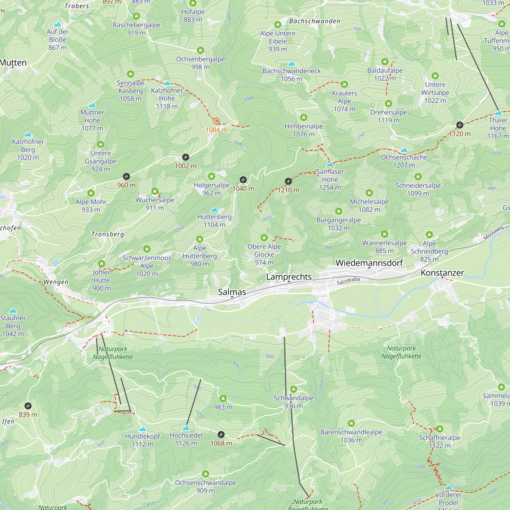Alpe Glocke map