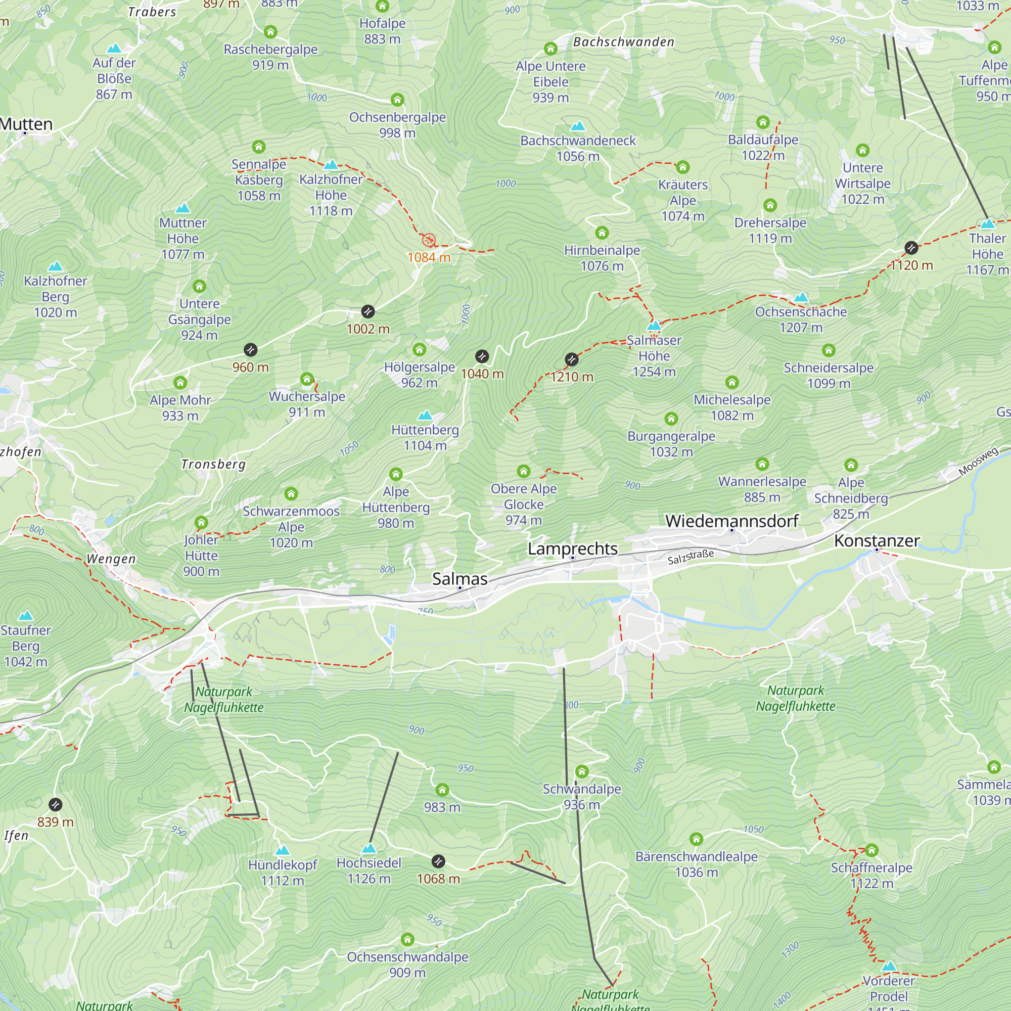 Alpe Glocke map