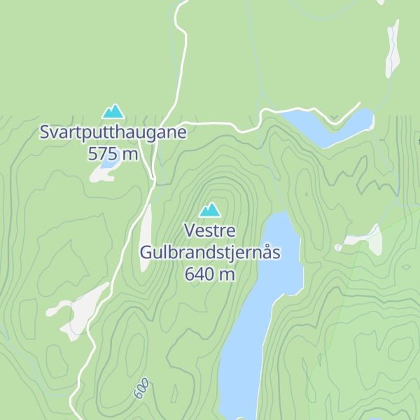 Map of Vestre Gulbrandstjernås