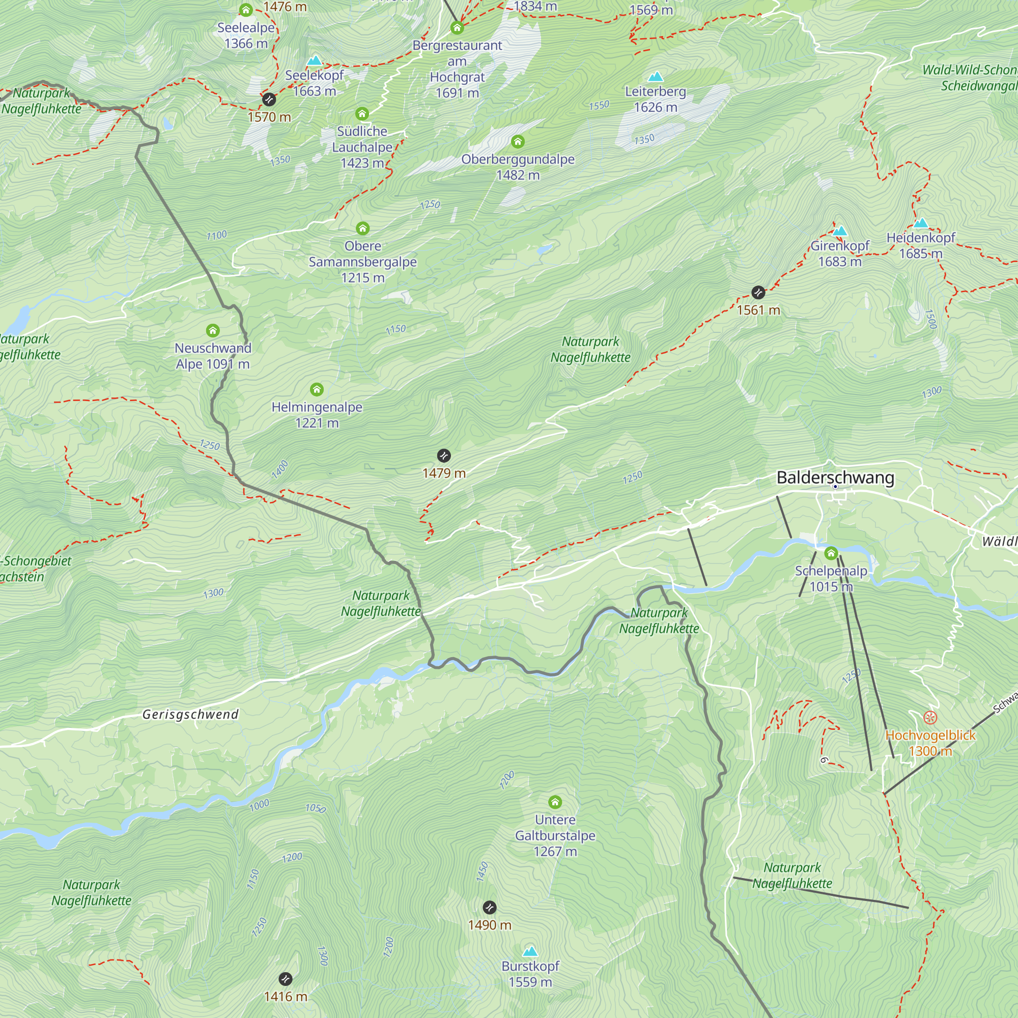 Klösterlealpe map