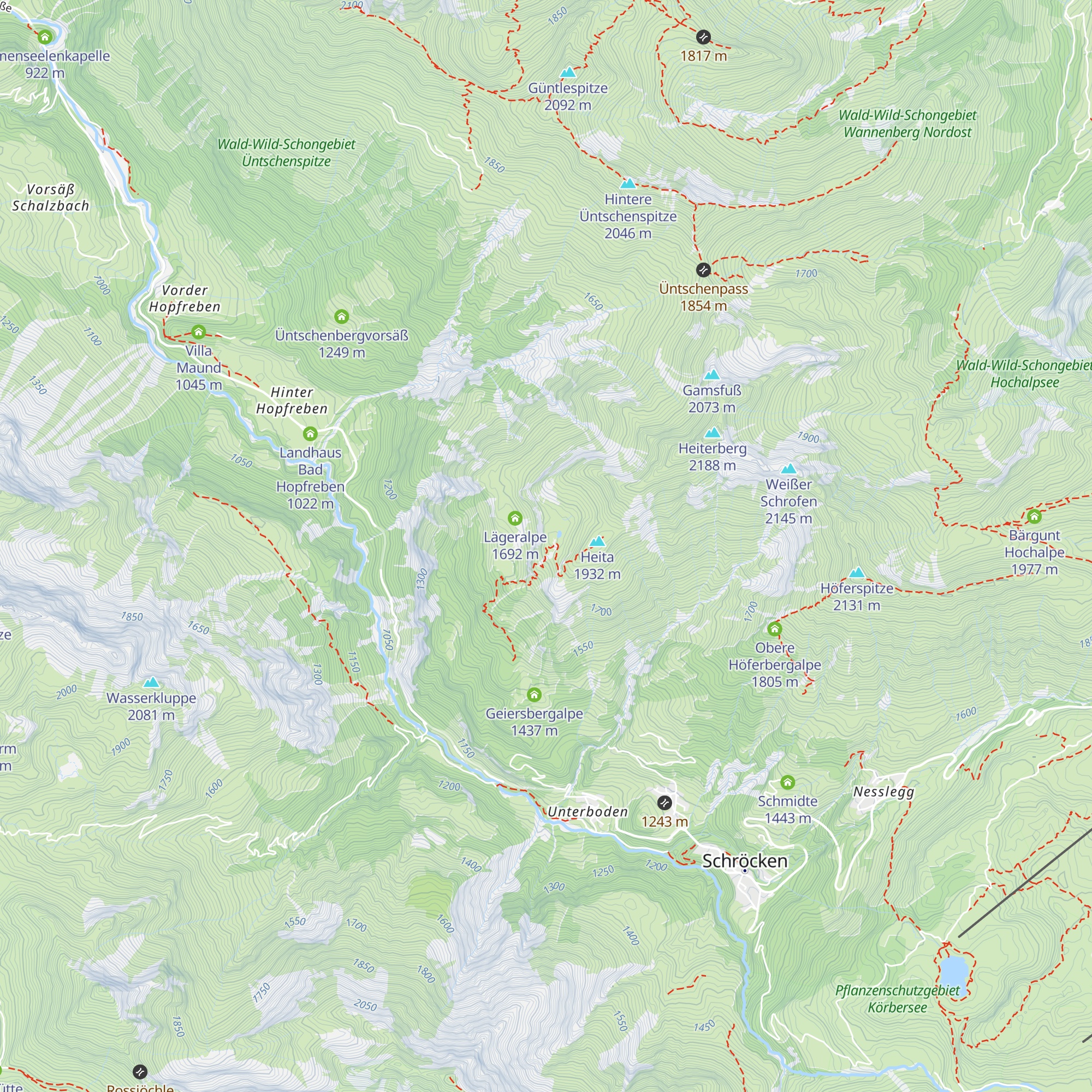 Obere Wannenalpe map