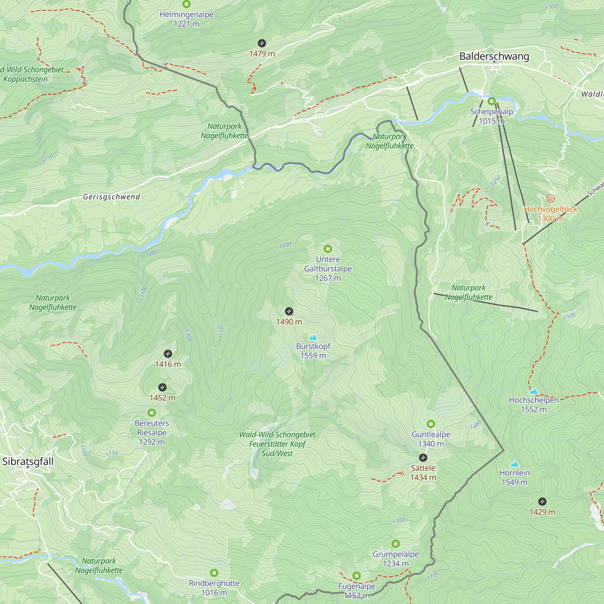 Obere Galtburstalpe map