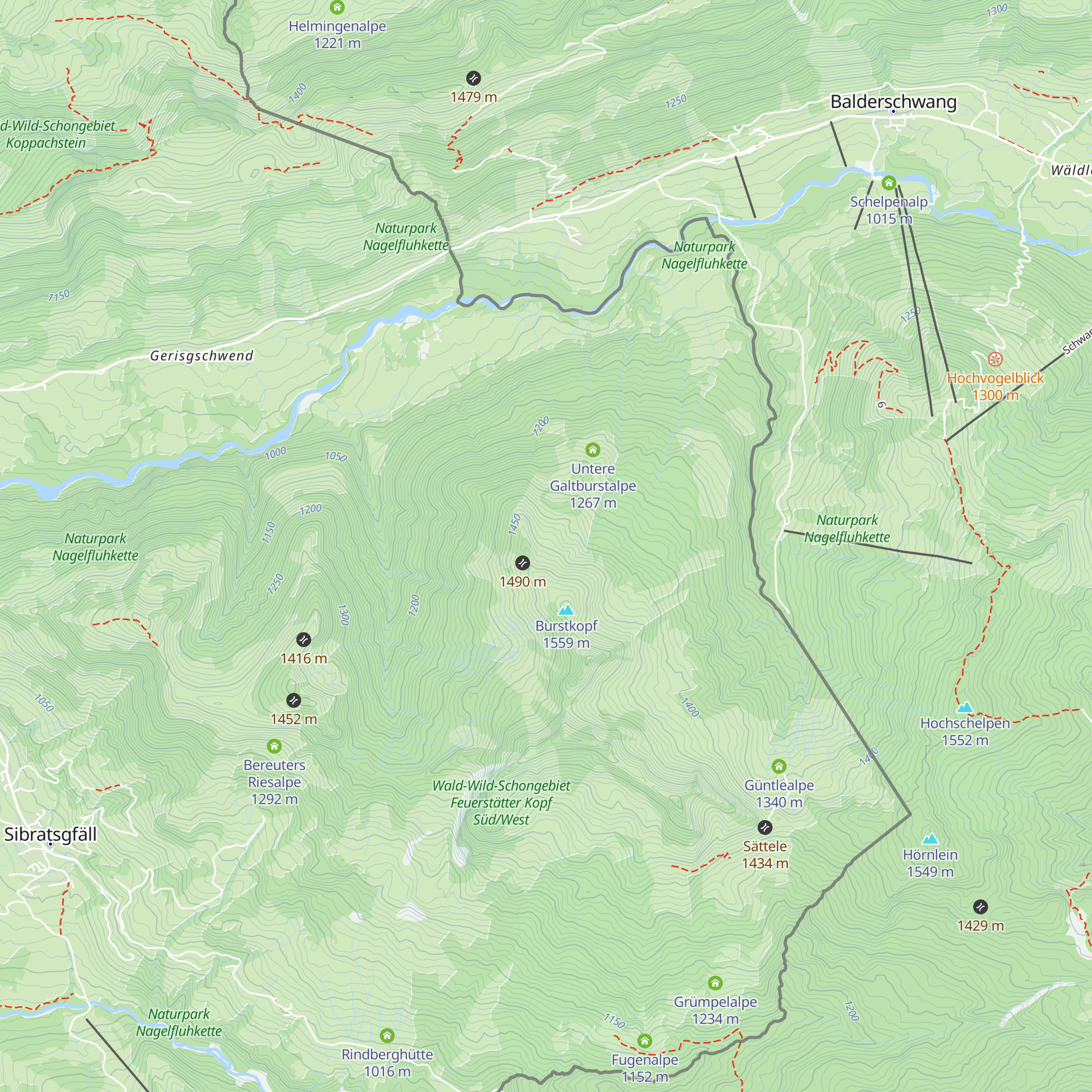Obere Galtburstalpe map